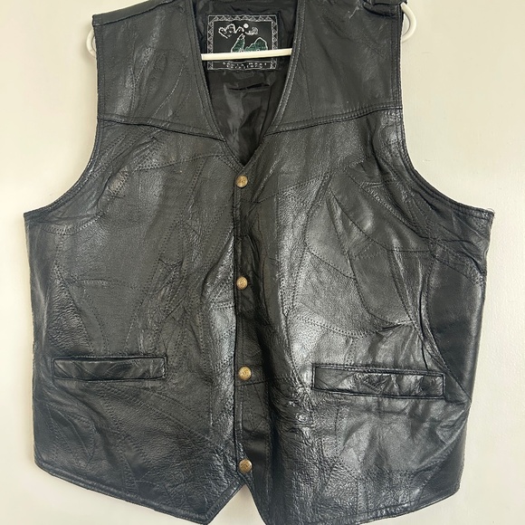 Southwest Territory Leather Vest - Picture 1 of 3